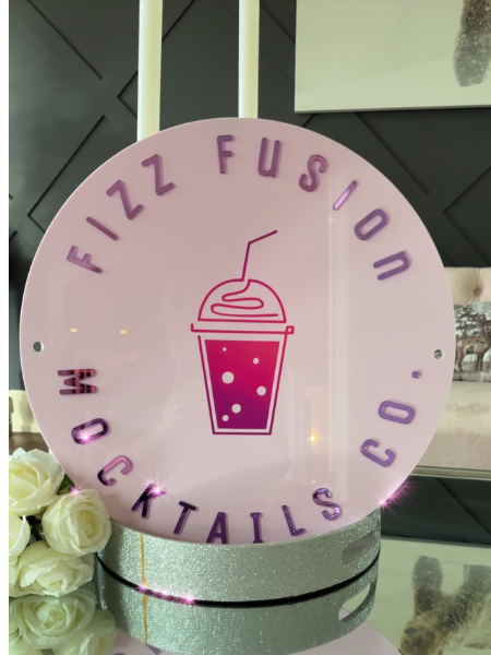 18" Custom Round Acrylic Business Sign
