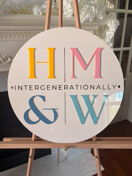 18" Custom Round Acrylic Business Sign