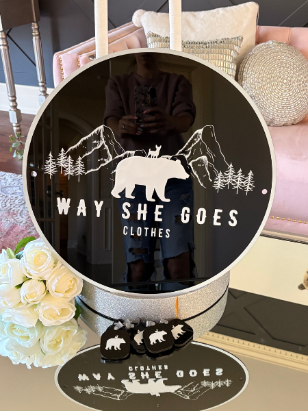 18" Custom Round Acrylic Business Sign