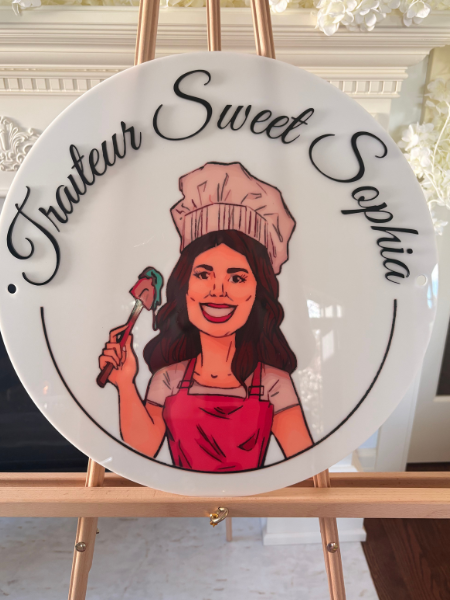18" Custom Round Acrylic Business Sign