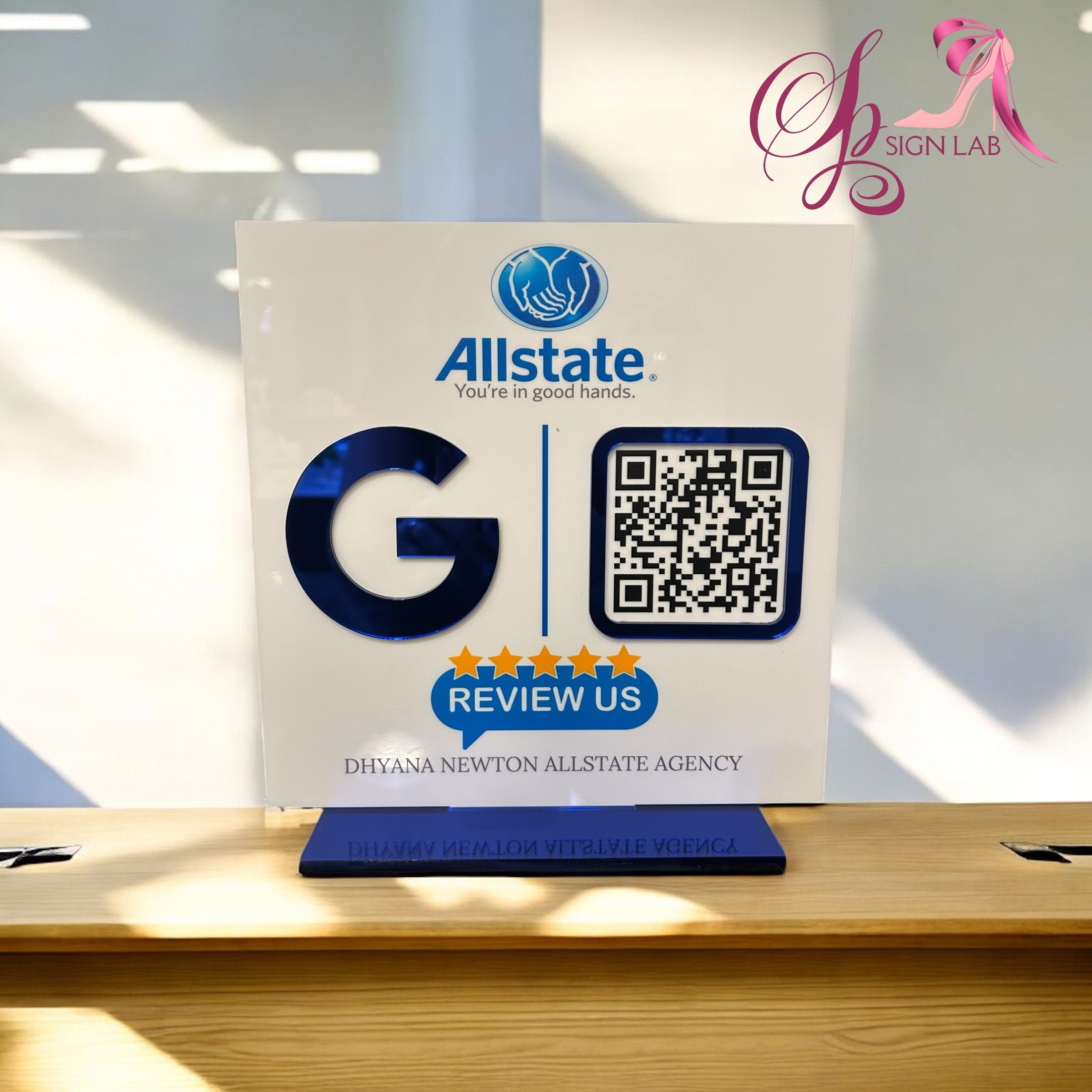 Custom Shaped Logo Social Media/Google Sign-  With One QR Social Code