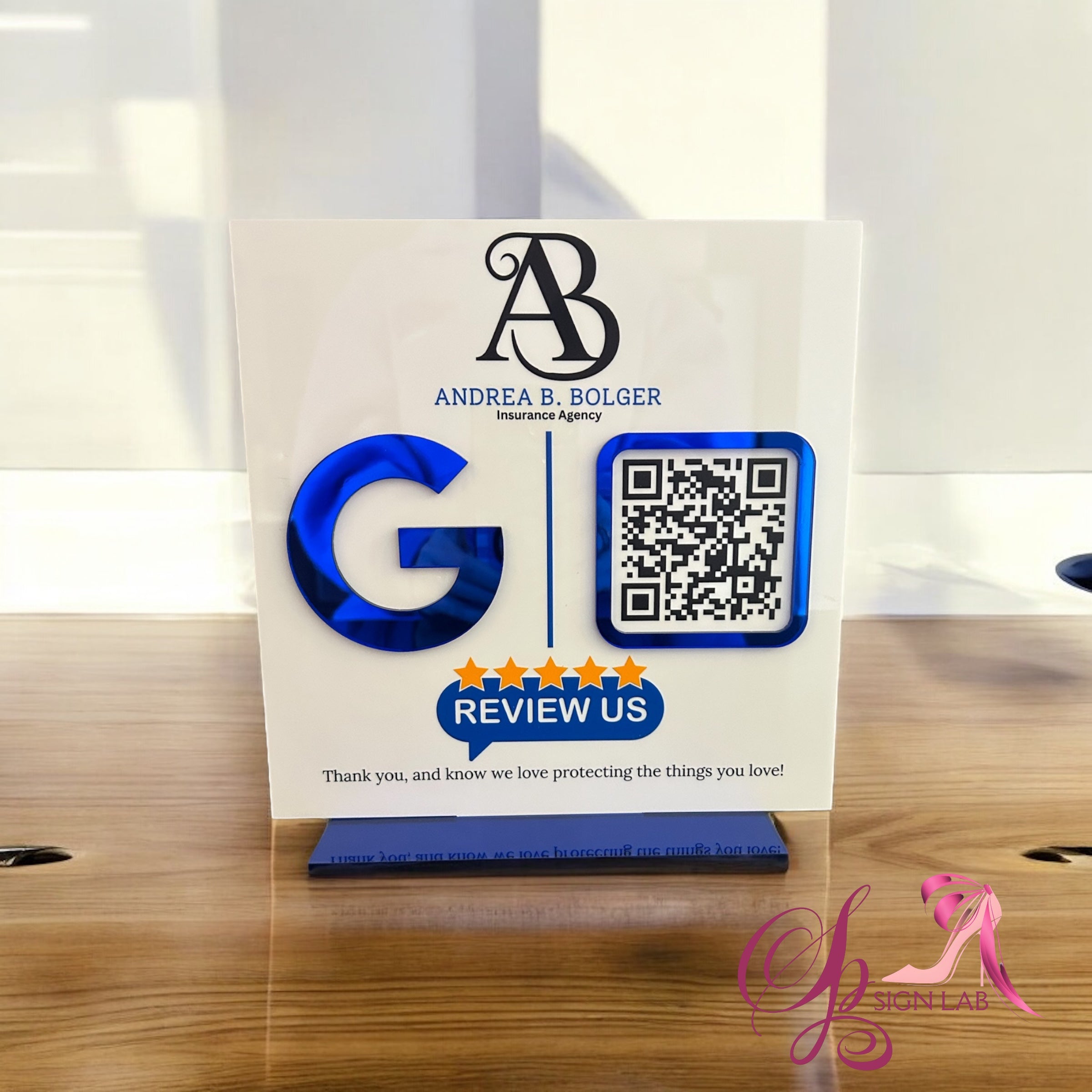 Custom Shaped Logo Social Media/Google Sign-  With One QR Social Code