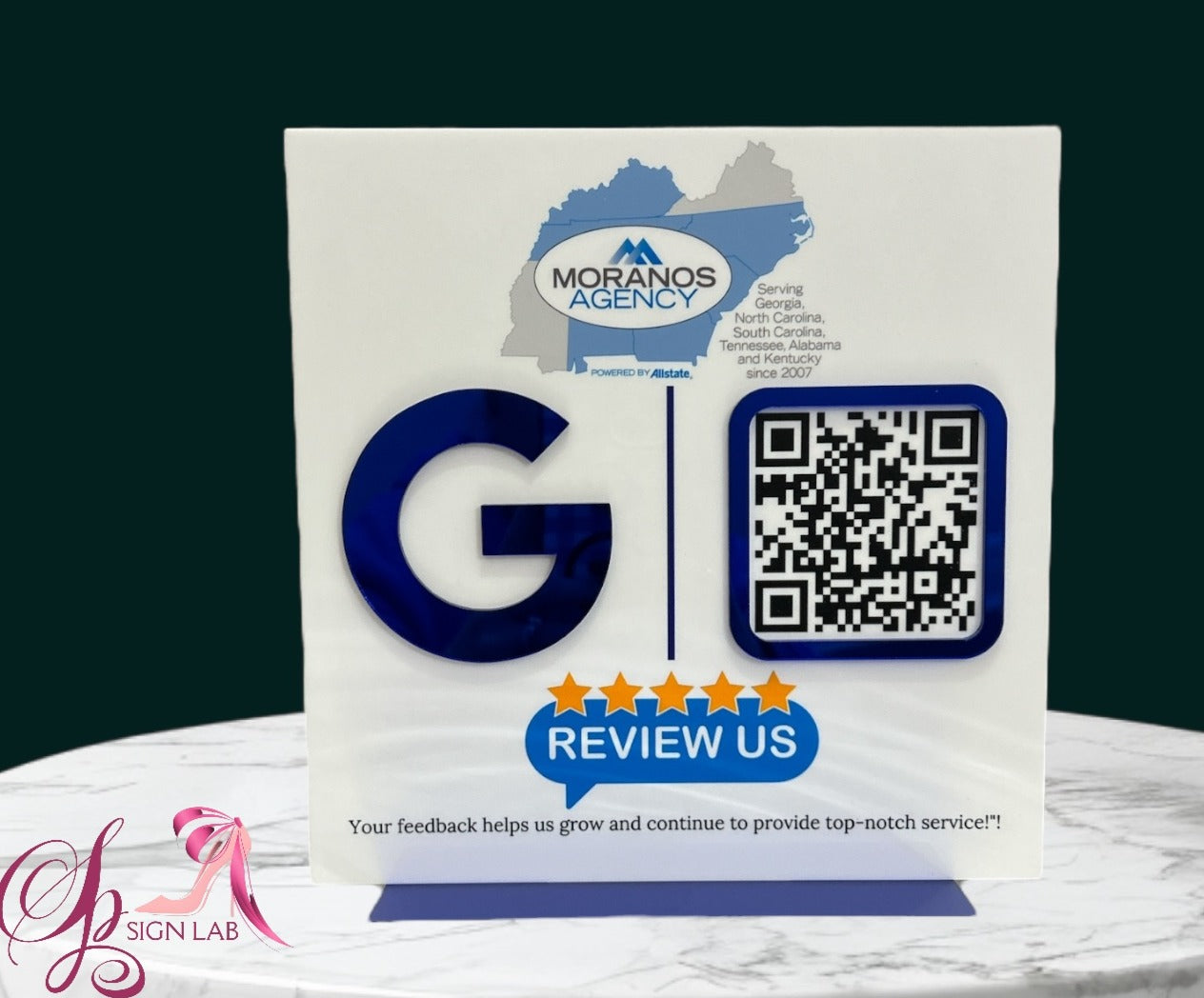 Custom Shaped Logo Social Media/Google Sign-  With One QR Social Code