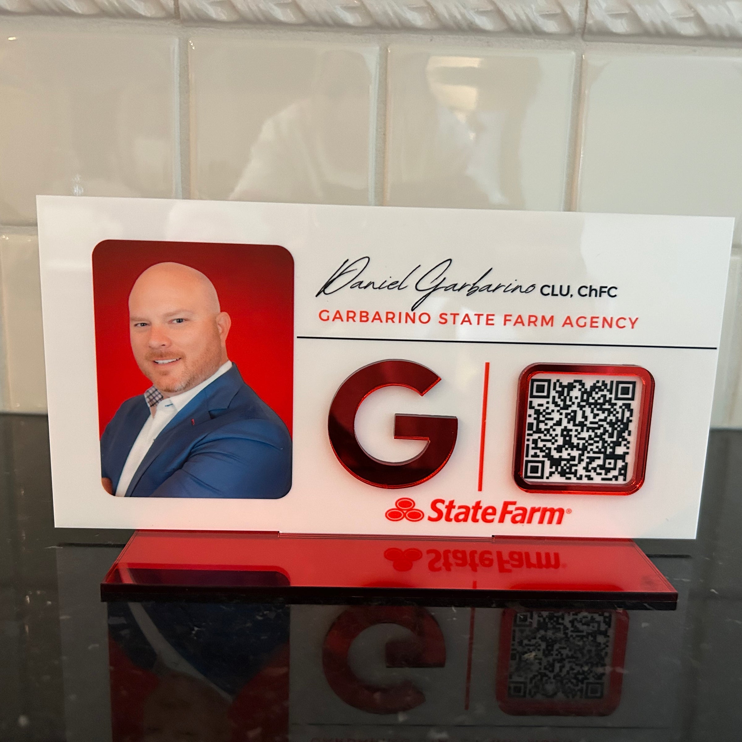 Employee Desk Sign-  With One QR Social Code