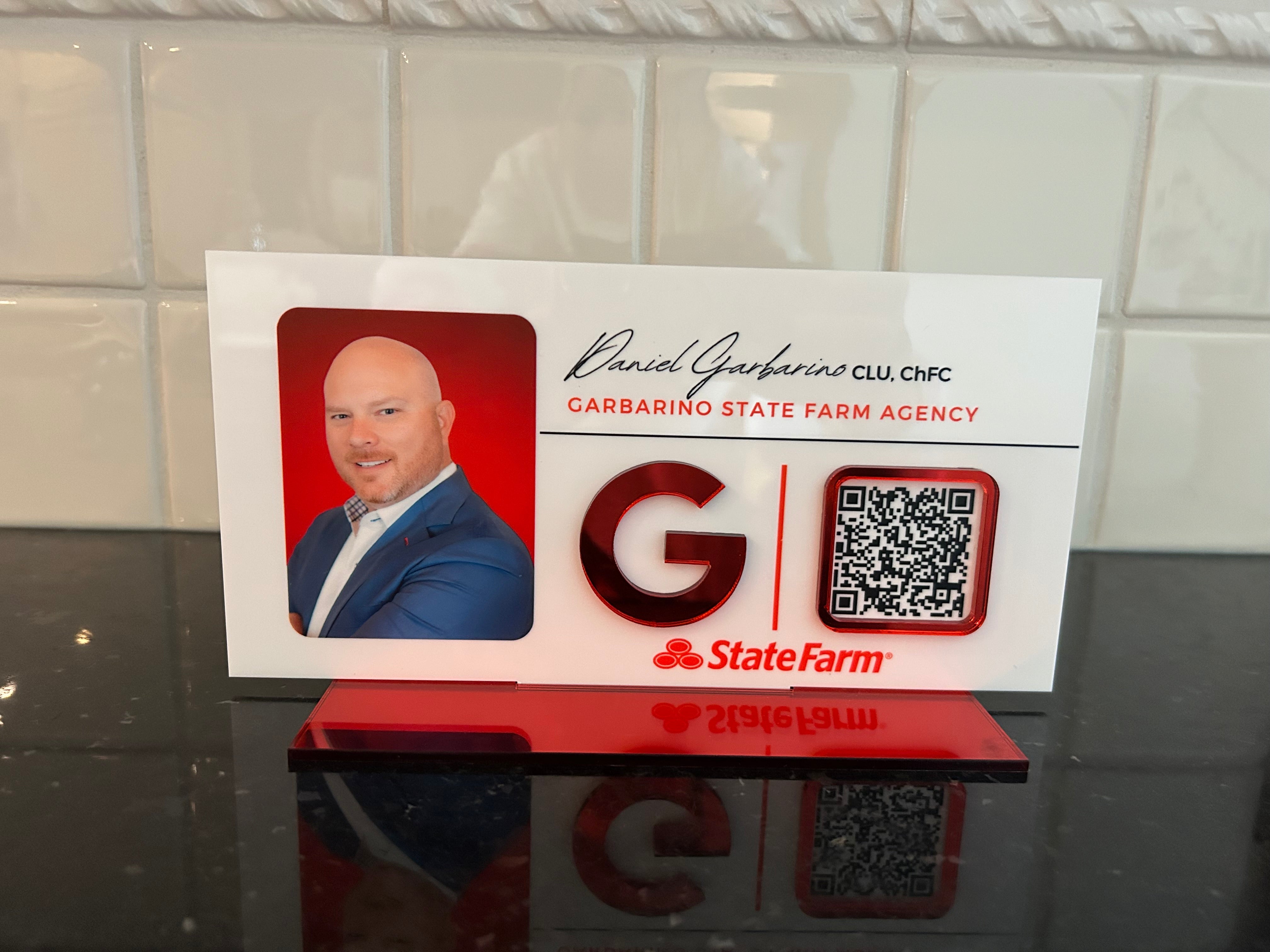 Employee Desk Sign-  With One QR Social Code