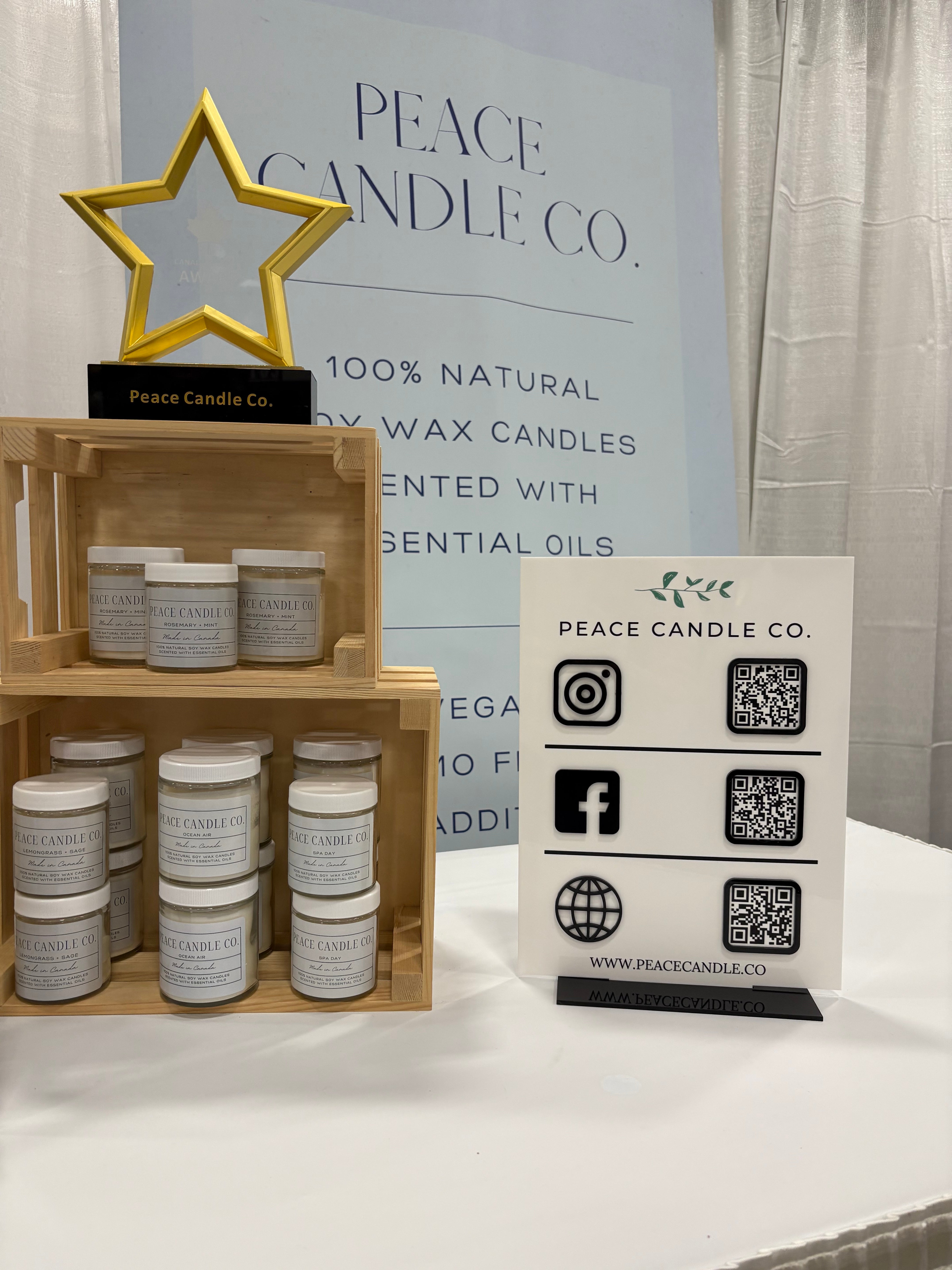 Custom Shaped Logo Social Media/Google Sign - 3 QR Codes